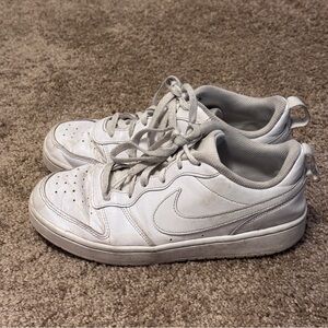 Nike Court Borough Low 2 Sneakers Youth 7 White Lace Up Shoes Logo